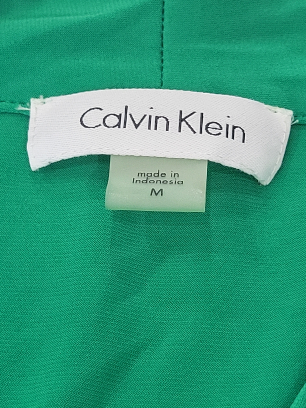 Calvin Klein Green Sleeveless Knot Neck Top Sz Medium - Picture 3 of 9